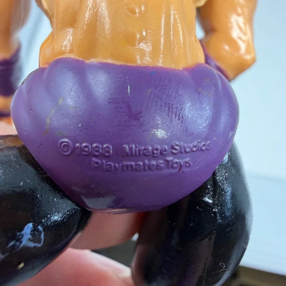 Vintage 1988 TMNT Shredder Action Figure Playmates Mirage Studios Purple Blue